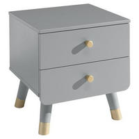 KINDERNACHTSCHRANK Grau  - Goldfarben/Grau, KONVENTIONELL, Holzwerkstoff/Kunststoff (43/45,20/40cm) - MID.YOU