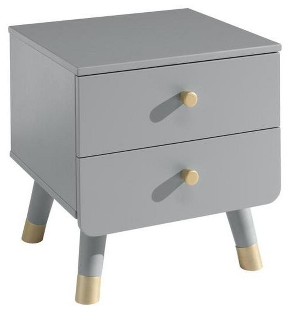 KINDERNACHTSCHRANK Grau  - Goldfarben/Grau, KONVENTIONELL, Holzwerkstoff/Kunststoff (43/45,20/40cm) - MID.YOU