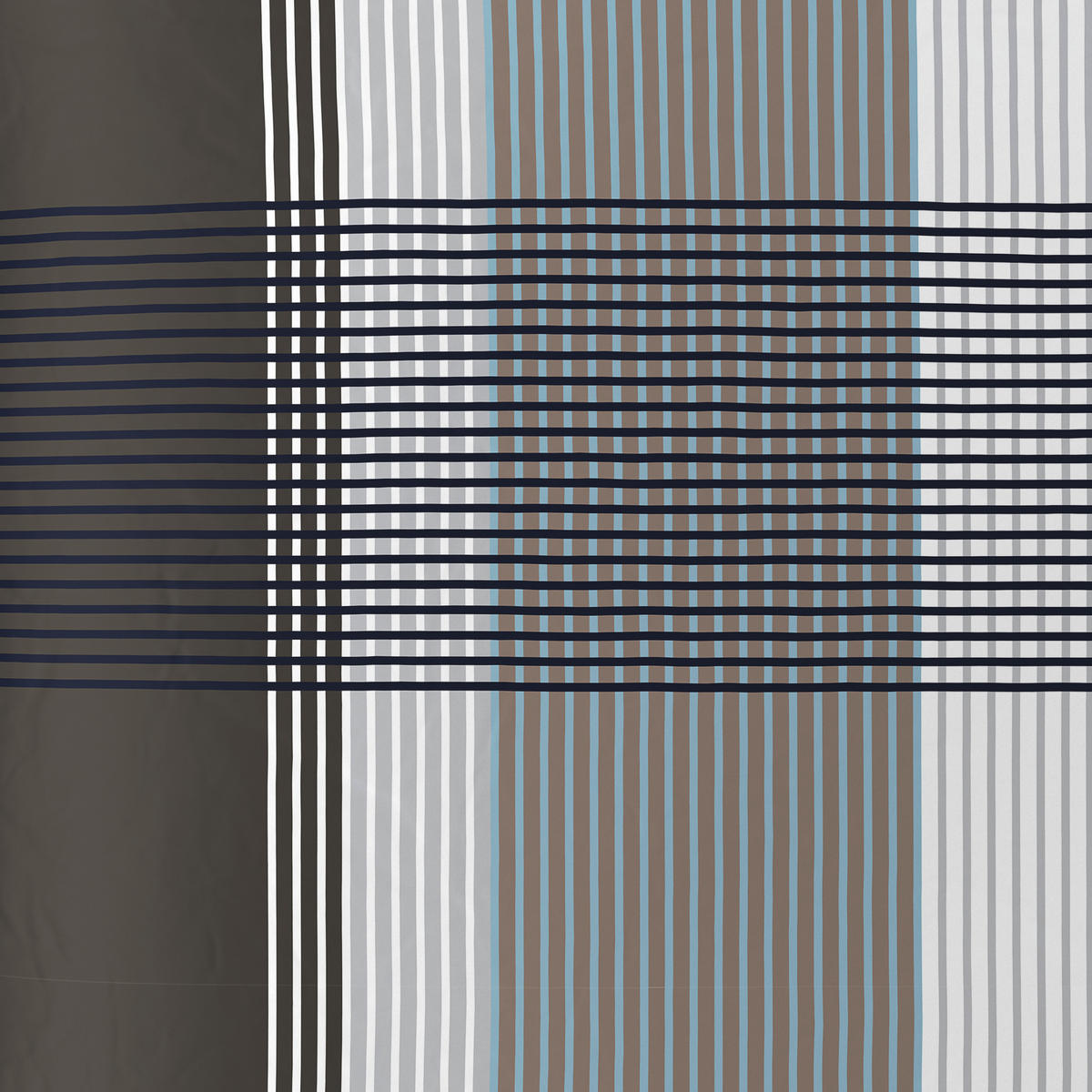 POSTELJINA CHECKERS 140/200 cm saten plava, siva  - siva/plava, Konvencionalno, tekstil (140/200cm) - Boxxx
