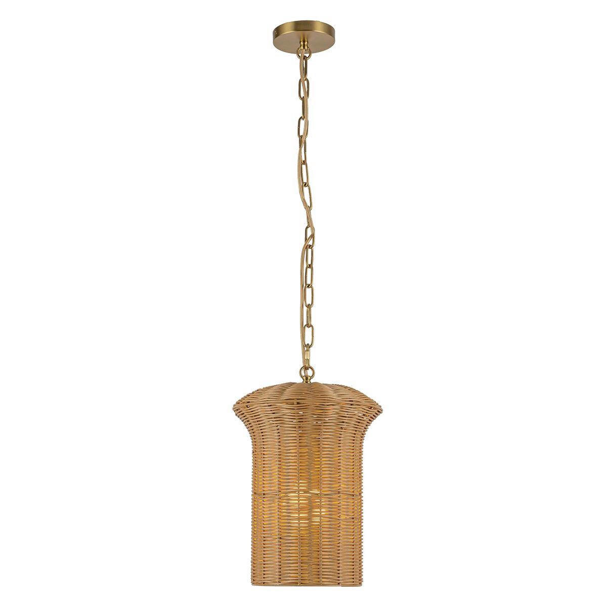 HÄNGELEUCHTE Alora Mood 40,6/28,5 cm  - Goldfarben, Design, Holz/Metall (40,6/28,5cm) - Elstead Lighting