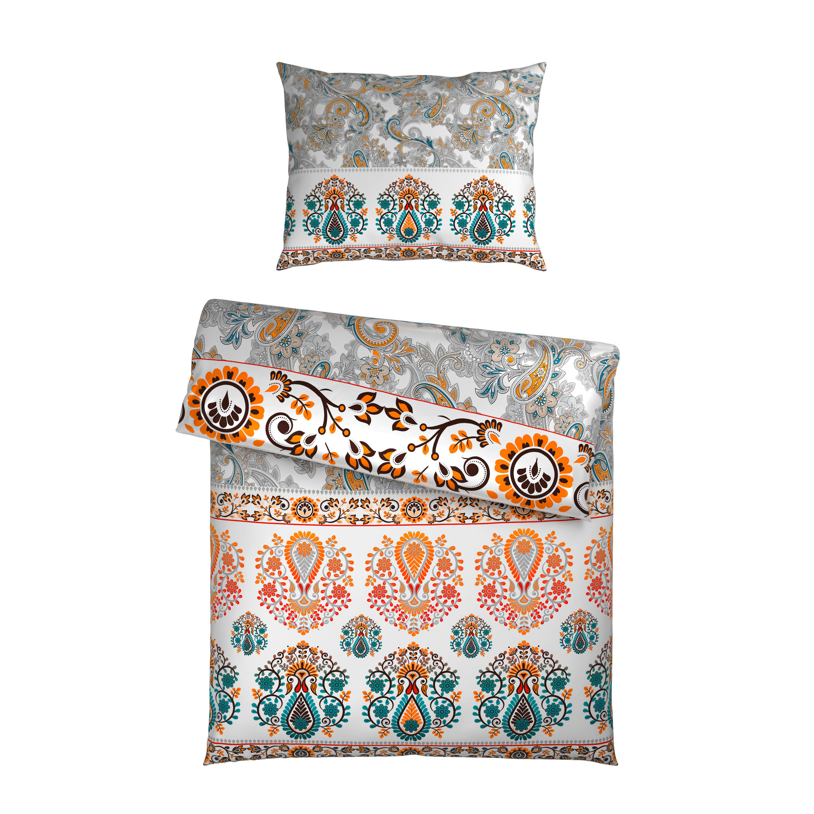 VÄNDBART PÅSLAKANSET satin 150/210 cm  - multicolor, Trend, textil (150/210cm) - Esposa