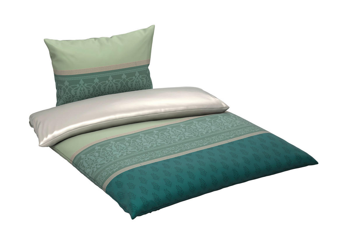 POSTELJNINA Neva 140/200 cm saten zelena  - zelena, Konvencionalno, tekstil (140/200cm) - Bio:Vio
