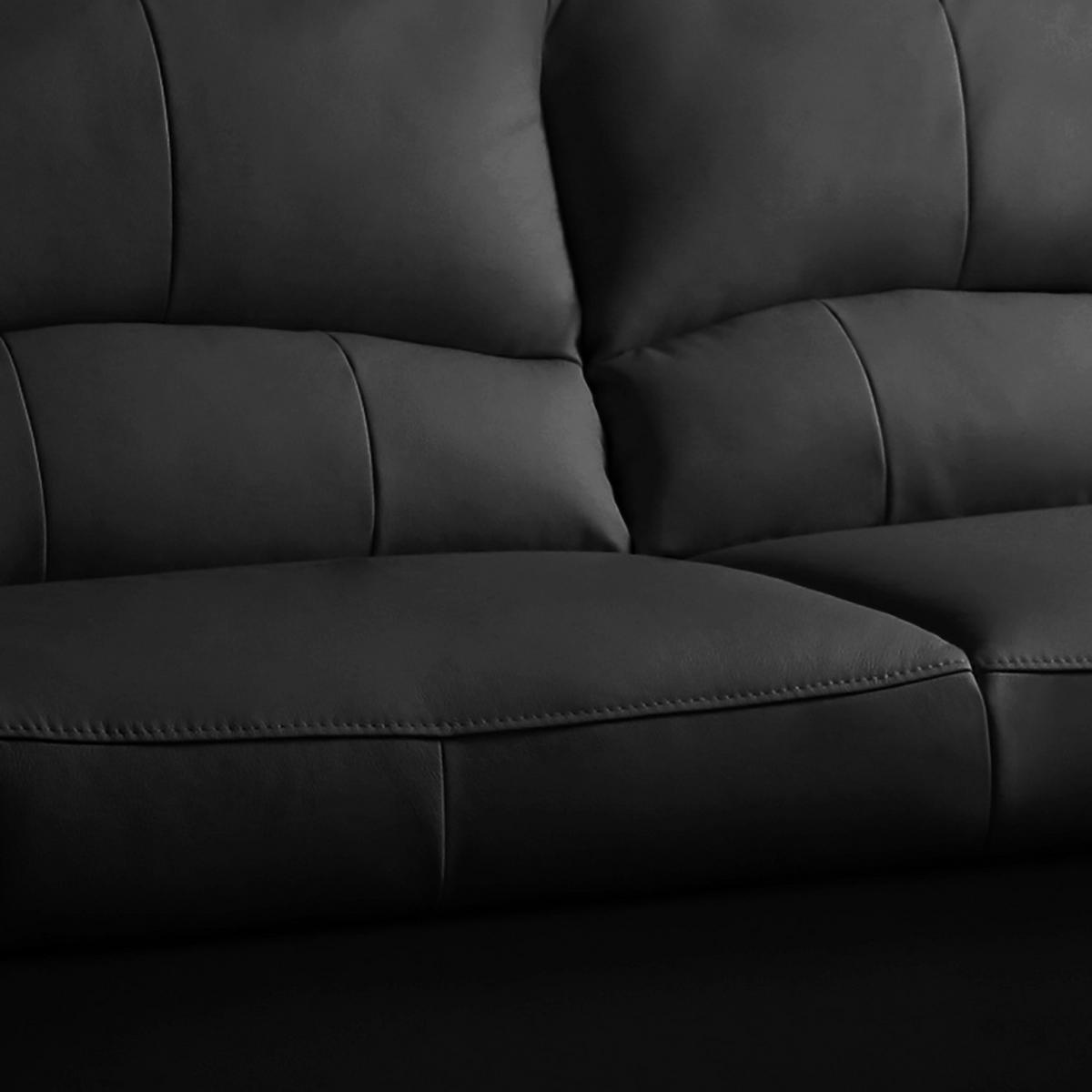 ECKSOFA 227/168 cm TILO in Lederlook Schwarz Bettkasten  227/168 cm  - Schwarz, Design, Kunststoff/Textil (227/168cm) - Livetastic