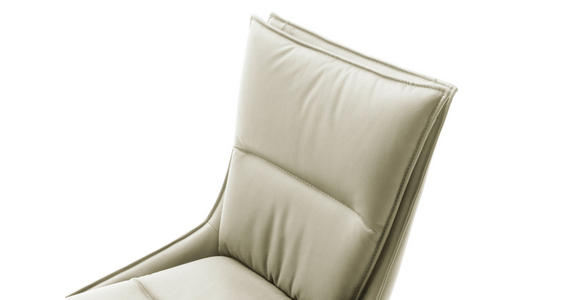 STUHL in Edelstahl beschichtet Metall, Textil - Edelstahlfarben/Cappuccino, Design, Textil/Metall (49/90/65cm) - Novel