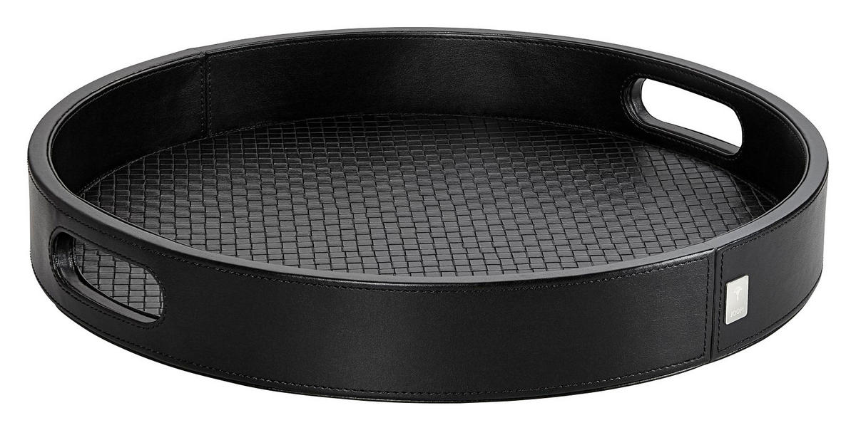 TABLETT Holz, Textil  - Schwarz, Basics, Holz/Textil (36/5,2cm) - Joop!