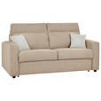 SCHLAFSOFA Mikrofaser Beige  - Beige/Creme, KONVENTIONELL, Kunststoff/Textil (186/101/101cm) - Carryhome