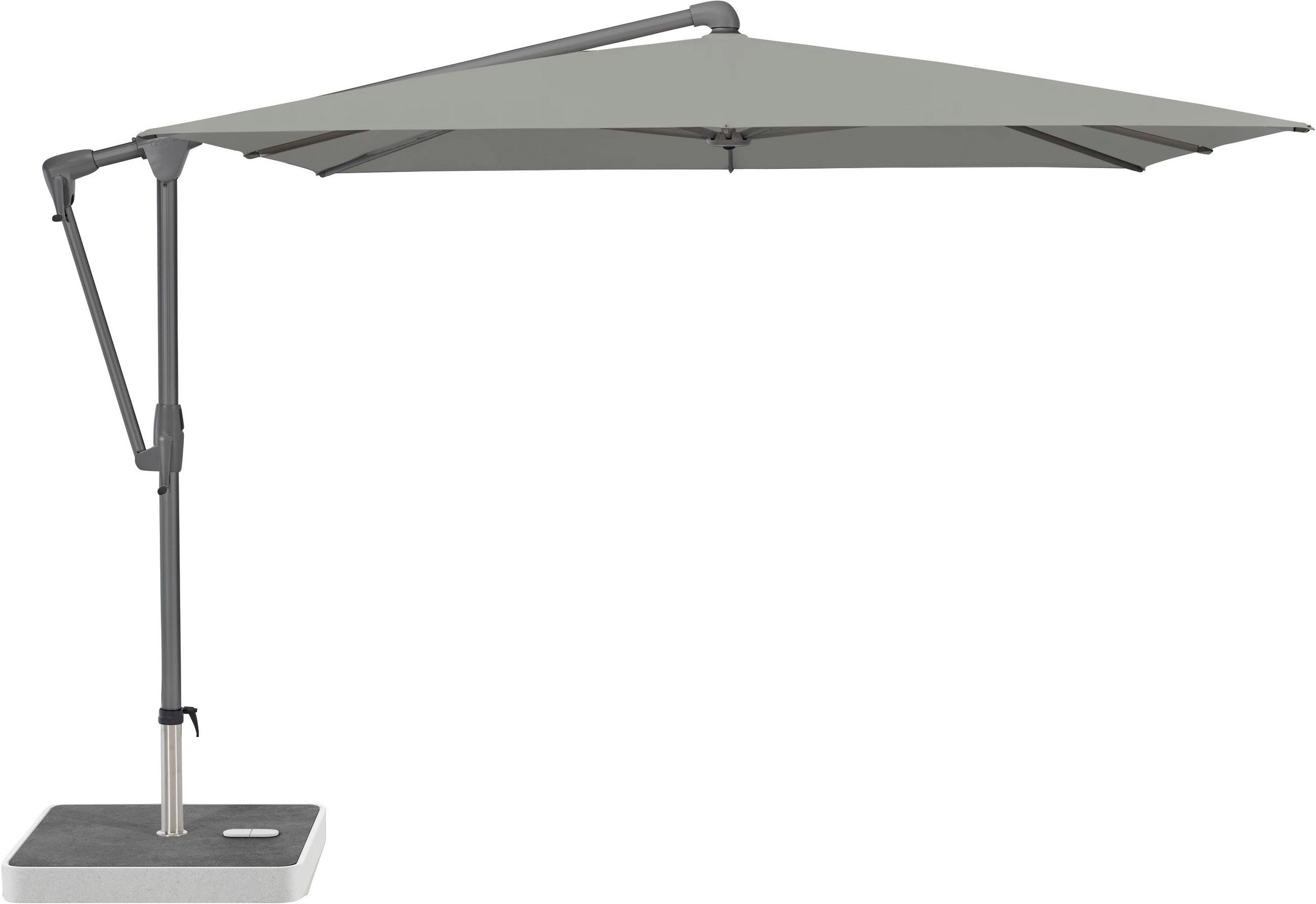 AMPELSCHIRM 270x270 cm Dunkelgrau  - Dunkelgrau/Anthrazit, Basics, Textil/Metall (270/270cm) - Glatz