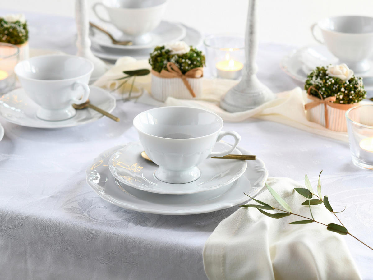 KAFFEESERVICE Maria Theresia Weiss 18-teilig  - Weiß, Basics, Keramik - Creatable