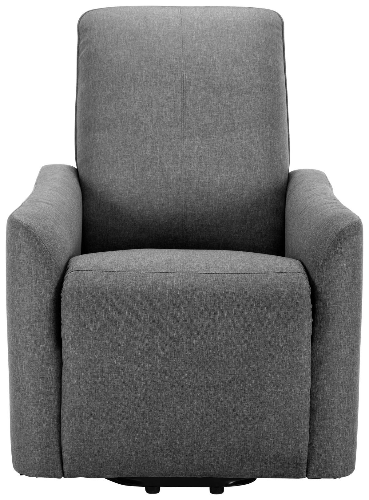 TV-FOTEL - fekete/szürke, Konventionell, textil/fém (73.5/103/87cm) - MID.YOU