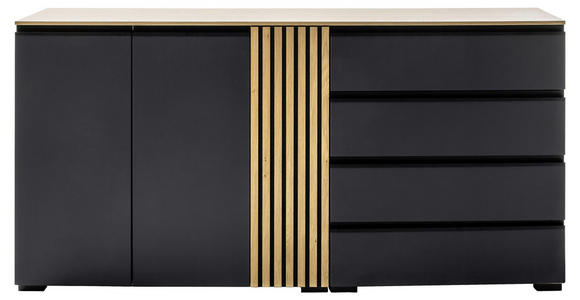 SIDEBOARD 187/92/45 cm  - Wildeiche/Anthrazit, Design, Holz/Holzwerkstoff (187/92/45cm) - Moderano