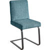 SCHWINGSTUHL  in Stahl Chenille  - Schwarz/Hellblau, Design, Textil/Metall (46/92/60cm) - Dieter Knoll
