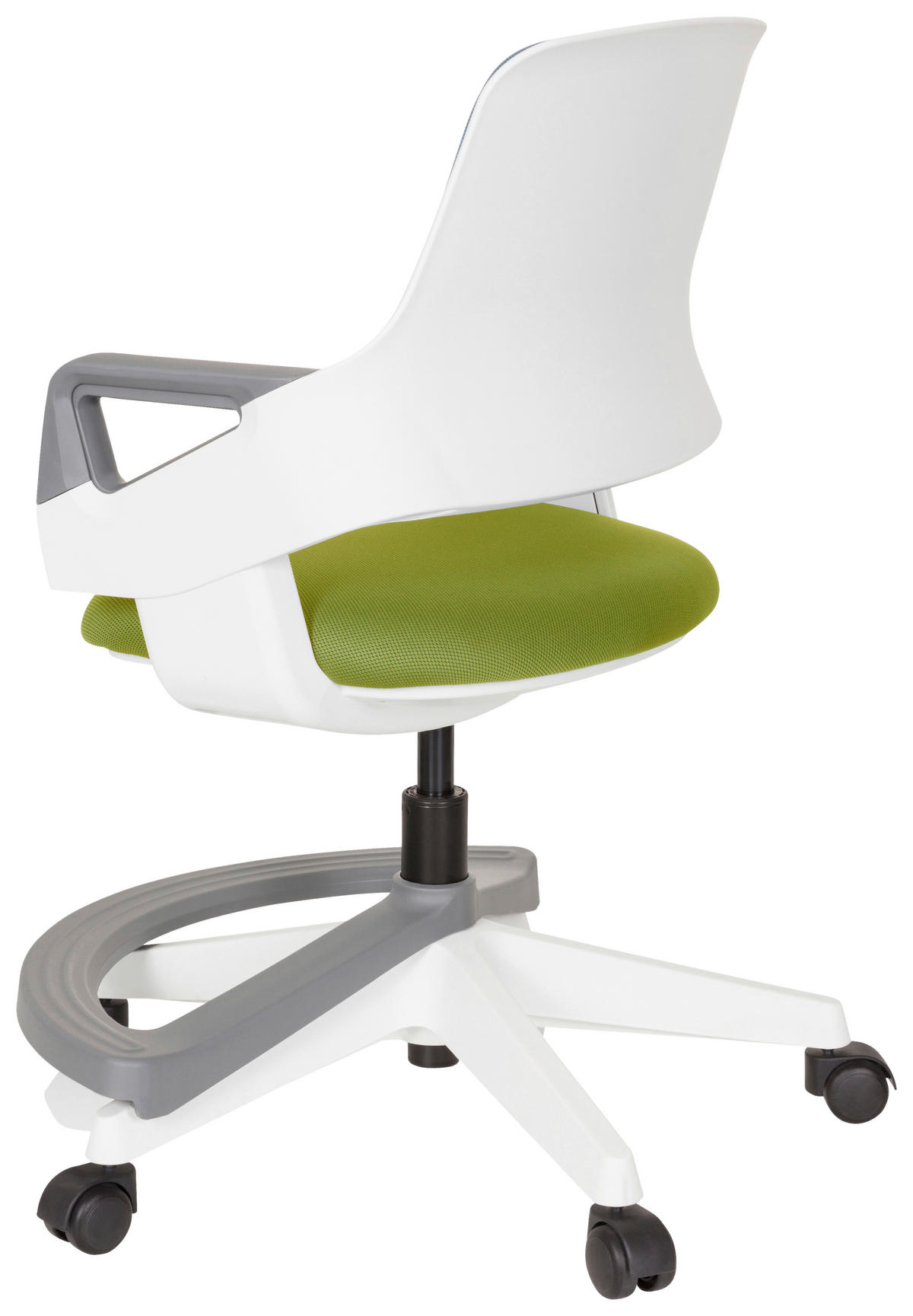 OTOČNÁ ŽIDLE PRO MLÁDEŽ, olivově zelená - šedá/bílá, Moderní, textil/plast (53/80 - 93/60cm) - MID.YOU