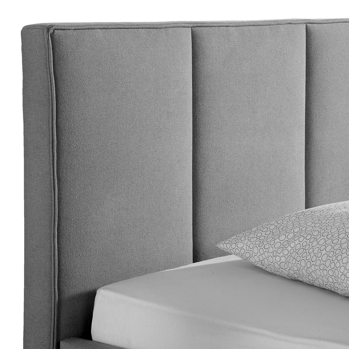 POLSTERBETT 140/200 cm,  in Grau,  - Schwarz/Grau, MODERN, Holz/Textil (140/200cm) - Livetastic