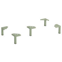 FUßSET 10,5/13/10,5 cm   - Schilfgrün, Design, Metall (10,5/13/10,5cm) - Xora