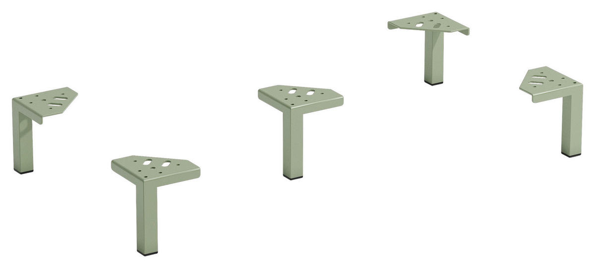 FUßSET 10,5/13/10,5 cm   - Schilfgrün, Design, Metall (10,5/13/10,5cm) - Xora