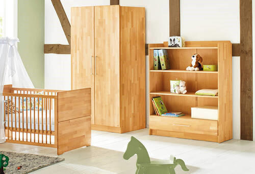 BABYREGAL Pinolino Natura Buche Buchefarben  - Buchefarben/Alufarben, Natur, Holz (120/144/41cm) - Pinolino