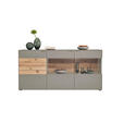 SIDEBOARD Eichefarben, Hellgrau  181,9/87,9/45,2 cm  - Eichefarben/Hellgrau, Design, Glas/Holz (181,9/87,9/45,2cm) - Dieter Knoll