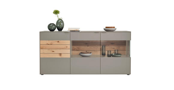 SIDEBOARD Eichefarben, Hellgrau  181,9/87,9/45,2 cm  - Eichefarben/Hellgrau, Design, Glas/Holz (181,9/87,9/45,2cm) - Dieter Knoll