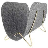 ZEITUNGSSTÄNDER Kunststoff, Metall Grau, Goldfarben  - Goldfarben/Grau, Kunststoff/Metall (46/29/22cm)