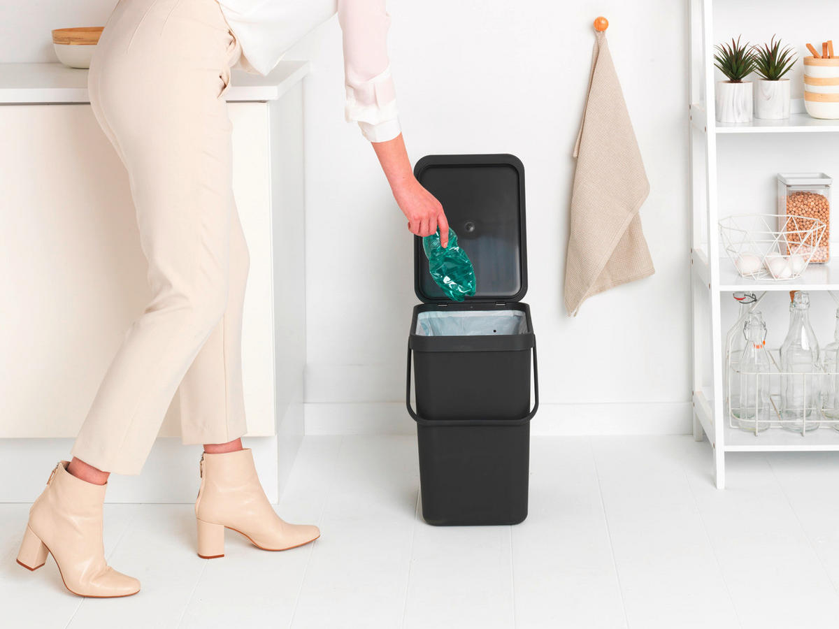 ABFALLEIMER 25 l  Kunststoff  - Grau, Design, Kunststoff (26,7/40/34,1cm) - Brabantia