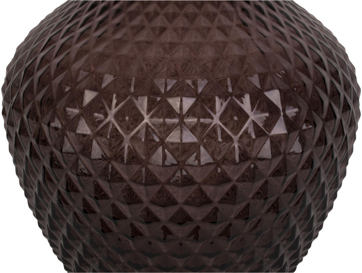VASE 25 cm  - Braun, Trend, Glas (21/25/21cm) - Present Time