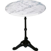 BISTROTISCH in Stein 60/60/73 cm  - Schwarz/Weiß, KONVENTIONELL, Stein/Metall (60/60/73cm) - Livetastic