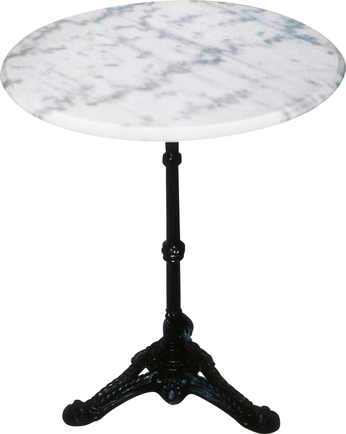 BISTROTISCH in Stein 60/60/73 cm  - Schwarz/Weiß, KONVENTIONELL, Stein/Metall (60/60/73cm) - Livetastic