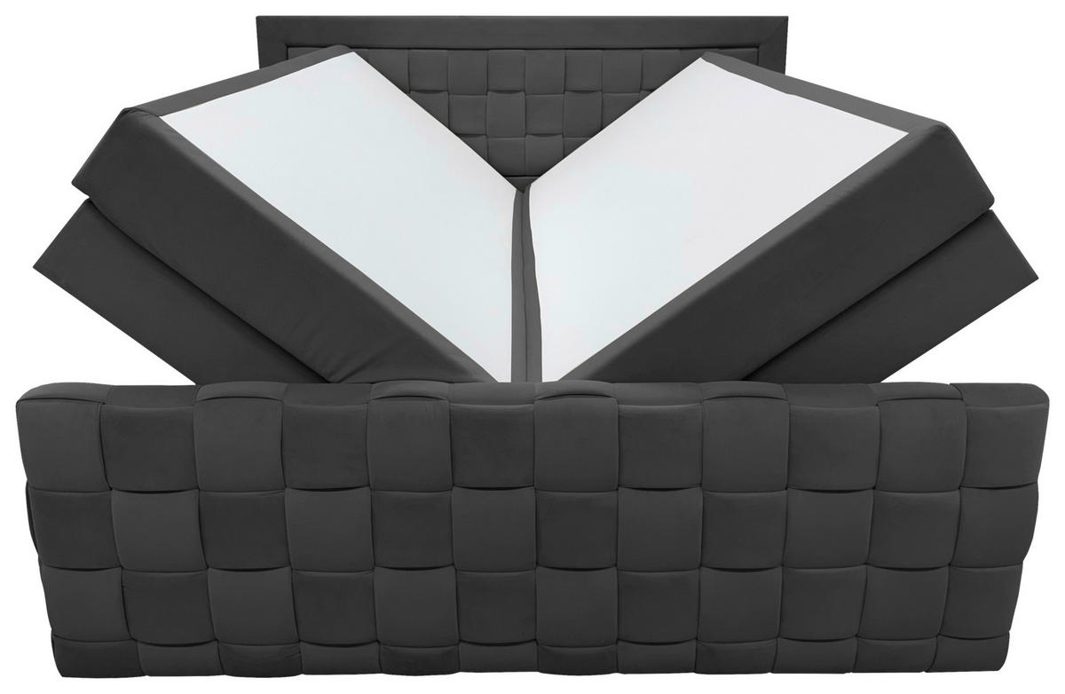 POSTEL BOXSPRING, 180/200 cm, černá - černá, Moderní, textil (180/200cm) - Livetastic