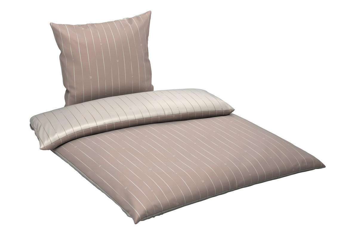 WENDEBETTWÄSCHE STRIPES DK Satin 200/200 cm  - Beige, Design, Textil (200/200cm) - Dieter Knoll