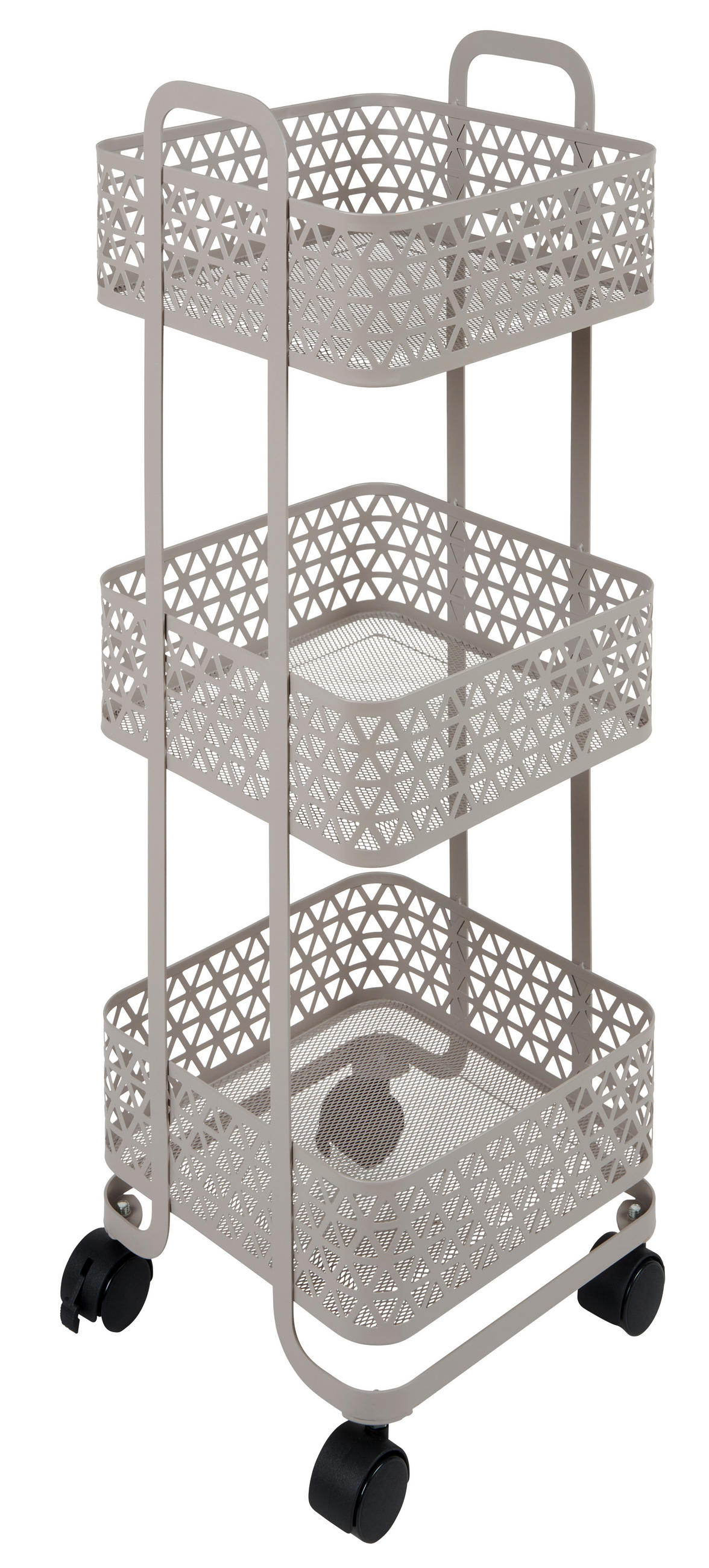 AUFBEWAHRUNGSREGAL     - Taupe/Schwarz, Trend, Kunststoff/Metall (25,5/74,5/25cm) - Homeware