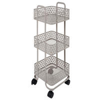 AUFBEWAHRUNGSREGAL     - Taupe/Schwarz, Trend, Kunststoff/Metall (25,5/74,5/25cm) - Homeware