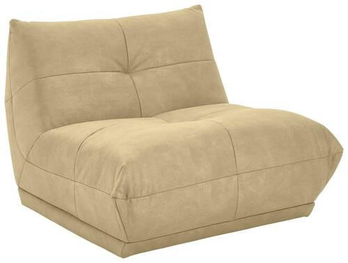 SOFAELEMENT in Lederlook Beige - Beige, Trend, Textil (105/80/112cm) - Livetastic
