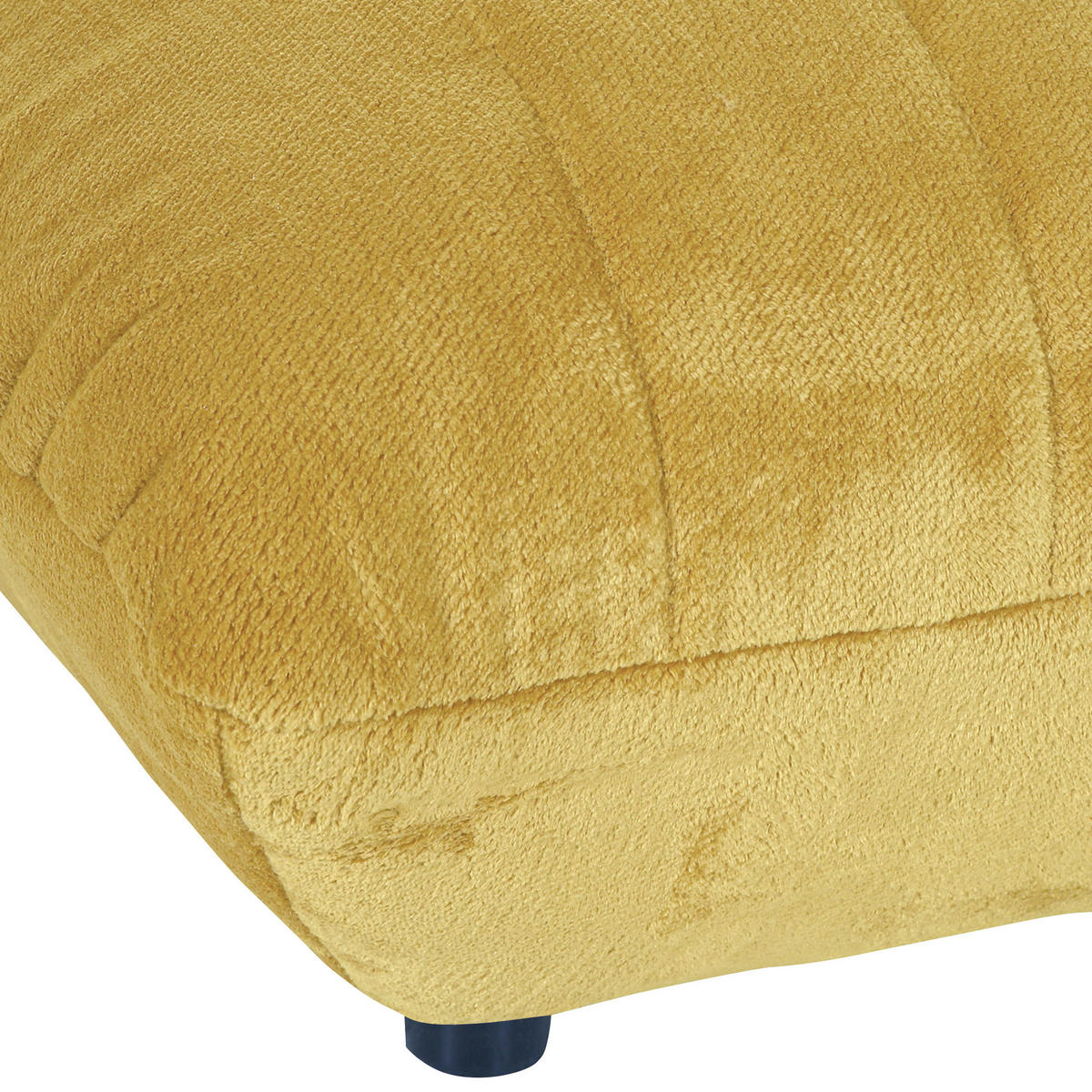 LIGGFÅTÖLJ i plysch gul  - svart/gul, Klassisk, textil/plast (100/86/166cm) - MID.YOU