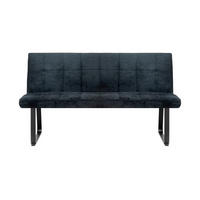 SITZBANK in Metall, Textil Dunkelgrau  - Dunkelgrau/Schwarz, MODERN, Textil/Metall (160/92/58cm) - MID.YOU