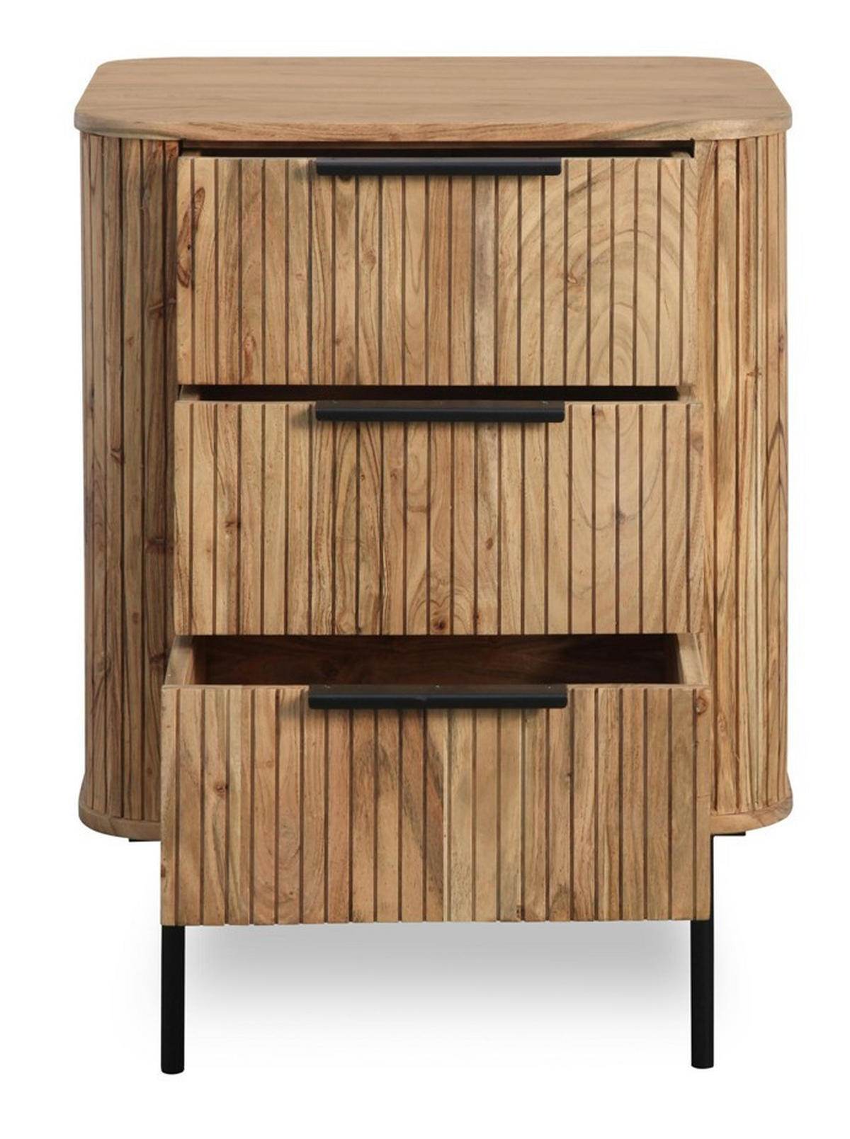 KOMMODE  in 58/80/45 cm  - Grau, KONVENTIONELL, Holz/Metall (58/80/45cm) - Livetastic