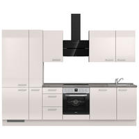 KÜCHENLEERBLOCK 300 cm   in Schieferfarben, Hellgrau  - Schieferfarben/Edelstahlfarben, MODERN, Holzwerkstoff/Metall (300cm) - Nobilia