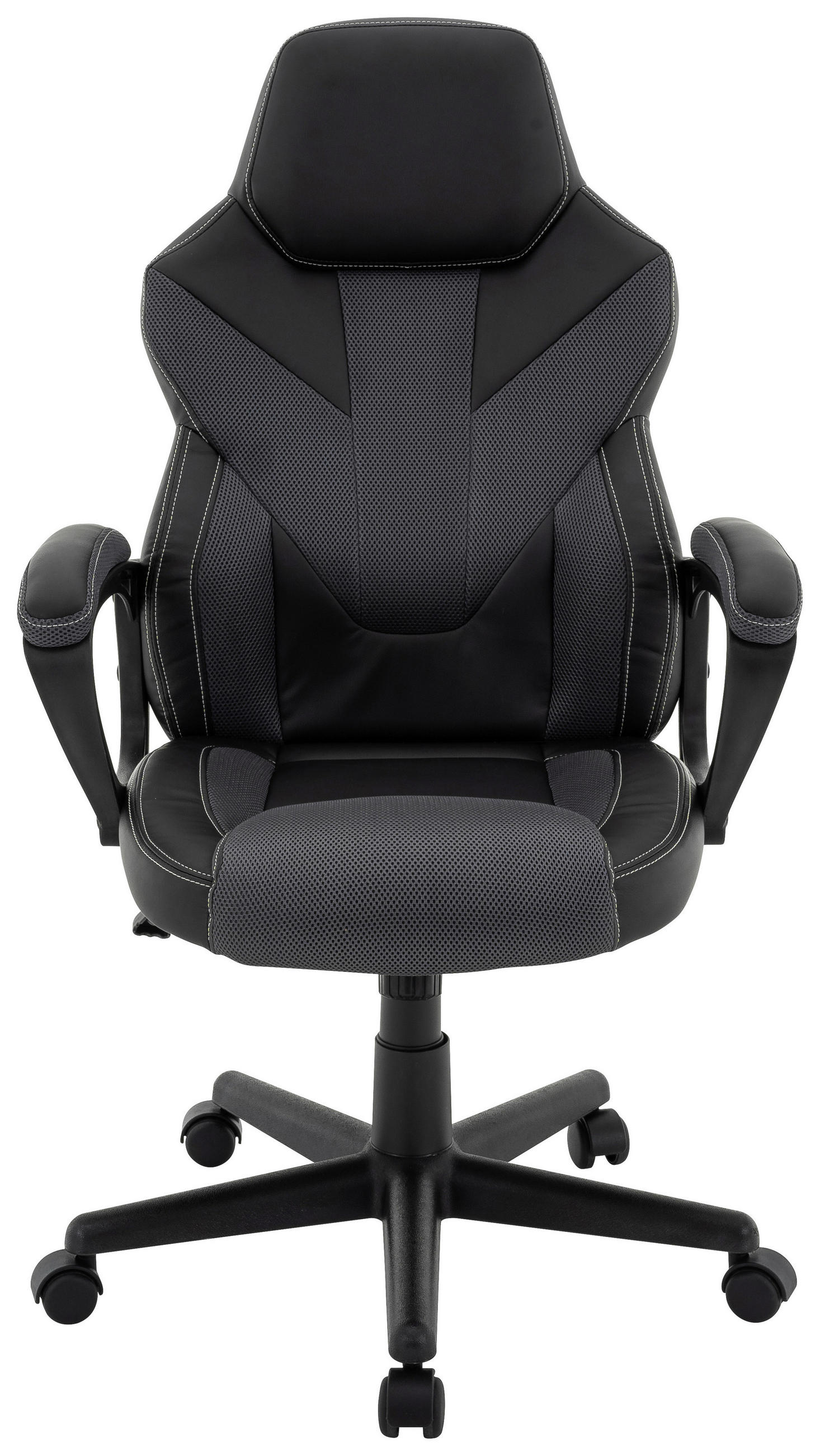 GAMINGSTUHL Grau, Schwarz Kunststoff, Textil   - Schwarz/Grau, Design, Kunststoff/Textil (64/103-113,5/71cm) - Xora