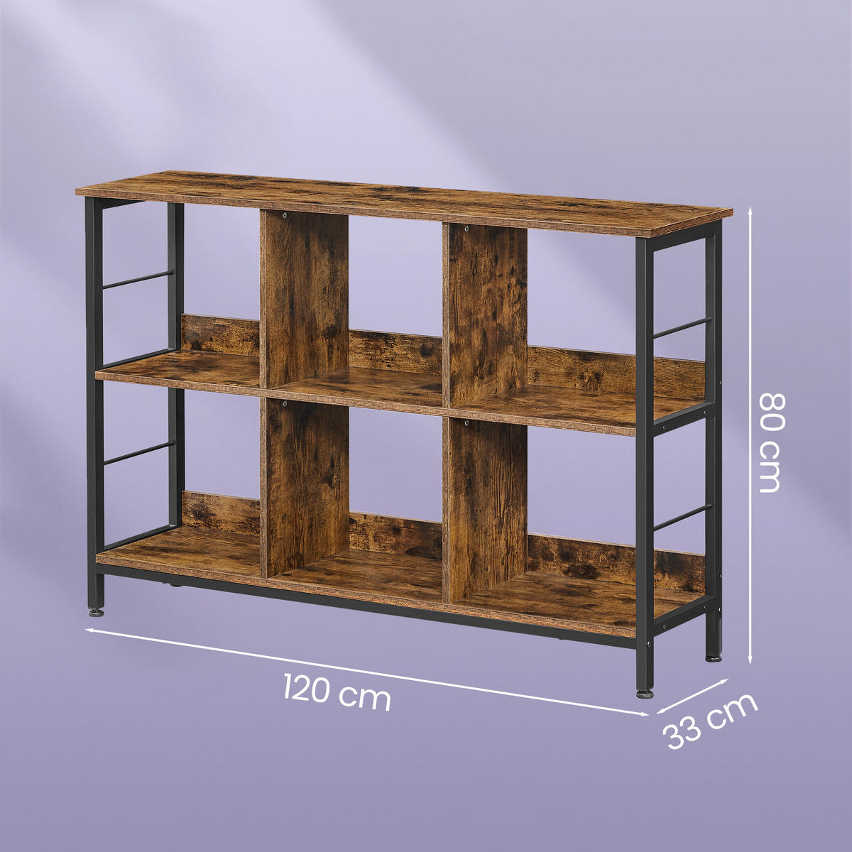 BEISTELLREGAL 120/80/30 cm  - Schwarz/Braun, Trend, Holzwerkstoff/Kunststoff (120/80/30cm) - Boxxx