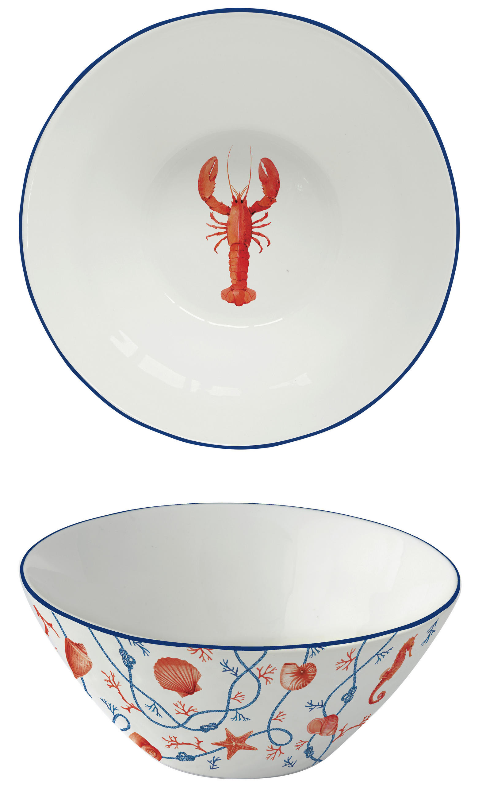 ZDJELA   22.5/22.5/10 cm         - bijela/crvena, Lifestyle, keramika (22.5/22.5/10cm) - Easy Life