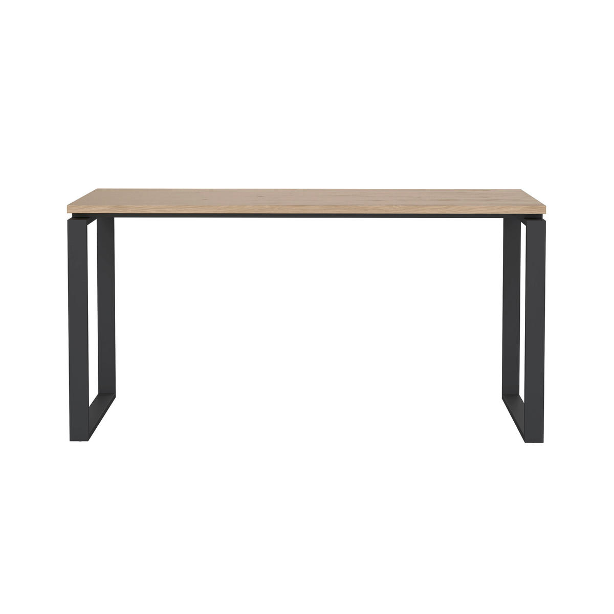 SCHREIBTISCH 150/60/75,6 cm  in Eichefarben  - Eichefarben/Grau, MODERN, Holzwerkstoff/Metall (150/60/75,6cm) - MID.YOU