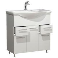 WASCHTISCHKOMBI 75 cm  - Weiss/Silberfarben, Modern, Keramik/Holzwerkstoff (75cm) - MID.YOU