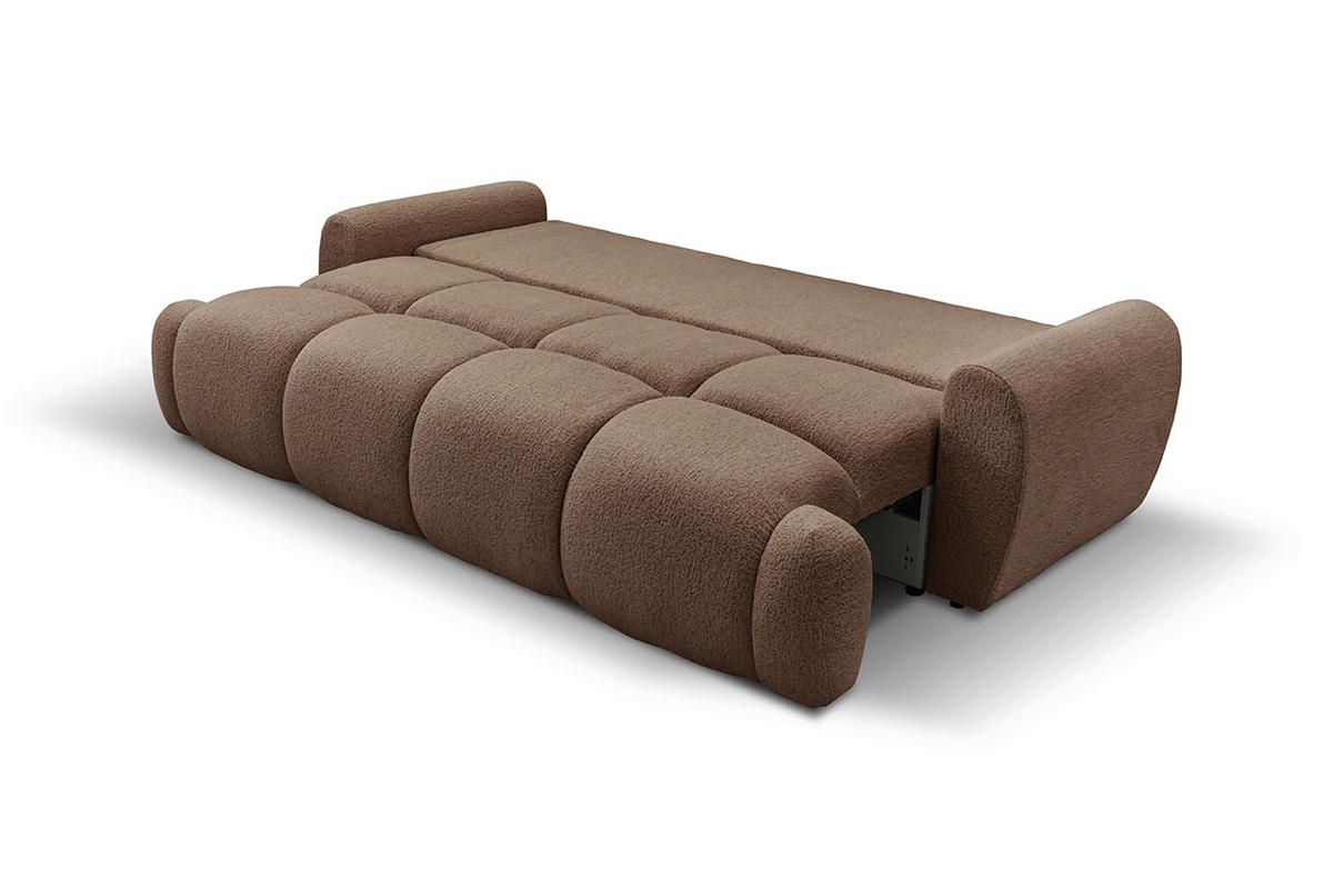 SCHLAFSOFA ALBA in Struktur Kupferfarben  - Schwarz/Kupferfarben, Design, Holz/Holzwerkstoff (242/93/104cm) - MID.YOU