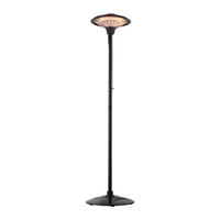 INFRAROTSTRAHLER - Schwarz, Design, Metall (45/195cm)