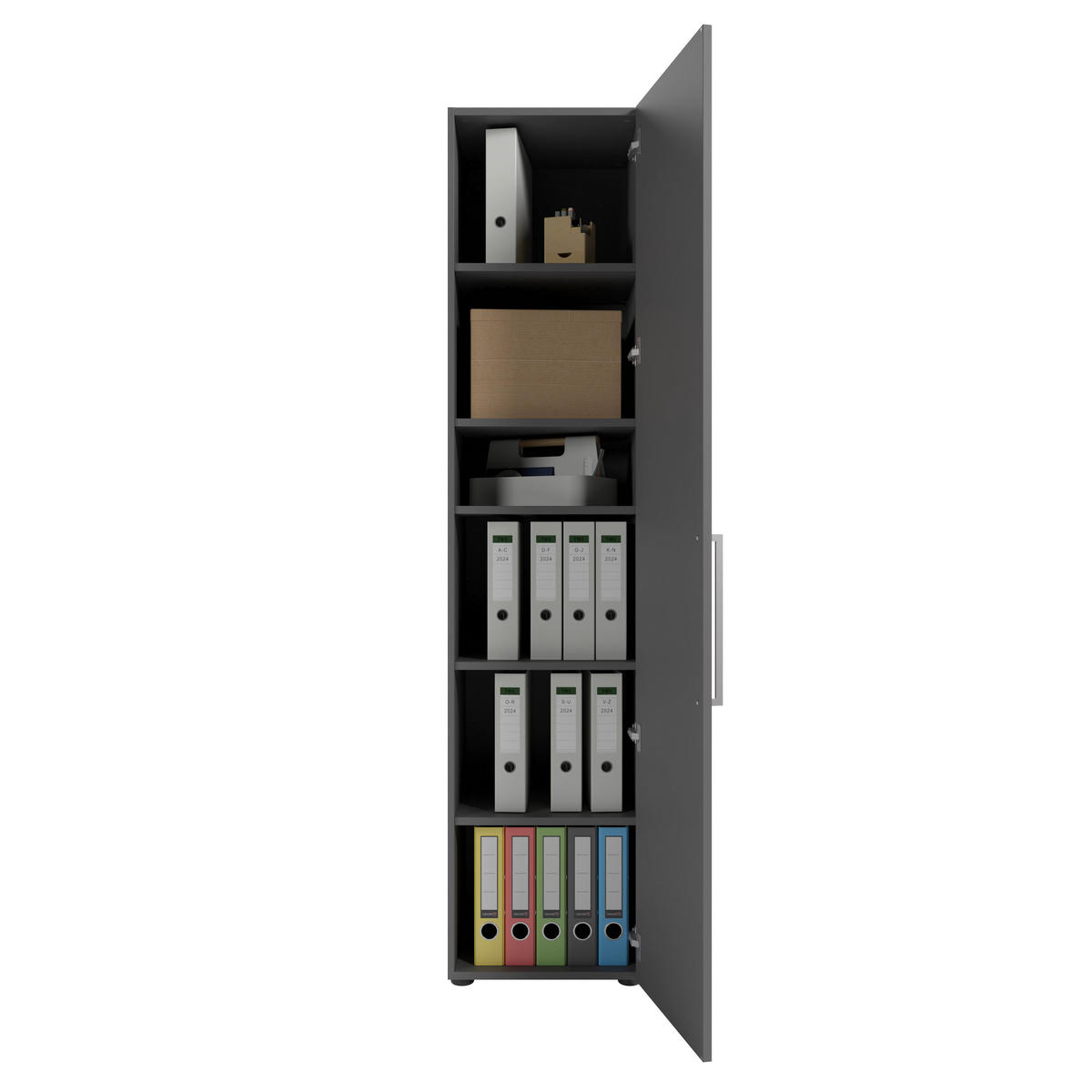 AKTENSCHRANK Grau  - Grau, MODERN, Holzwerkstoff (44,9/201/42,9cm) - Novel