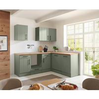 MODULKÖK UTAN VITVAROR 220 cm   i vildek, vassgrön  - vassgrön/vildek, Trend, metall/trämaterial (220cm) - Respekta