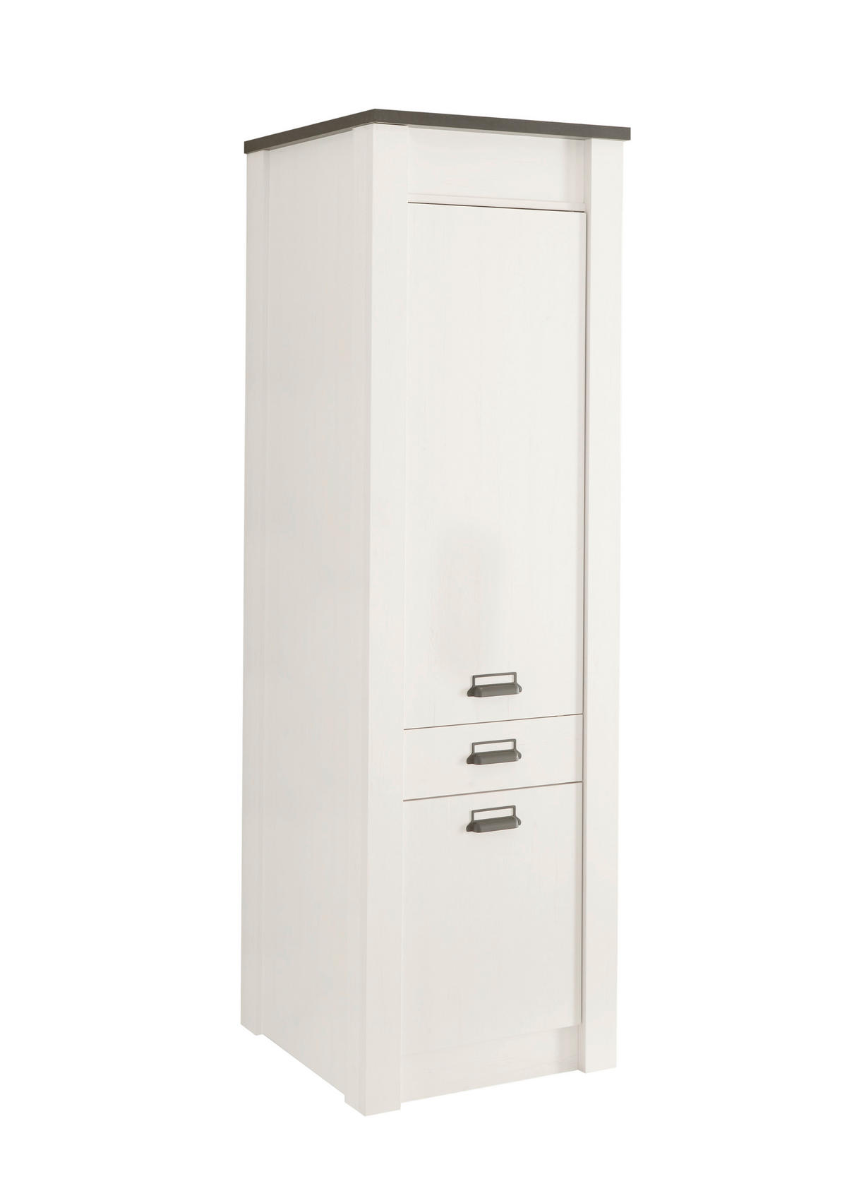 APOTHEKERSCHRANK 62/201/64 cm  in Anthrazit, Weiß  - Anthrazit/Schwarz, Trend, Holzwerkstoff/Metall (62/201/64cm) - MID.YOU