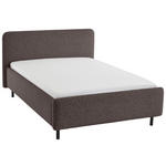 POLSTERBETT Anthrazit, Silberfarben 140/200 cm  - Anthrazit/Silberfarben, Design, Textil/Metall (140/200cm) - Xora