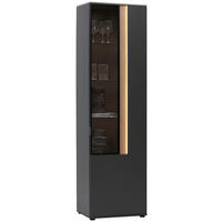 VITRINE Anthrazit  60,6/213,1/42 cm  - Anthrazit, Design, Glas/Holzwerkstoff (60,6/213,1/42cm) - Dieter Knoll