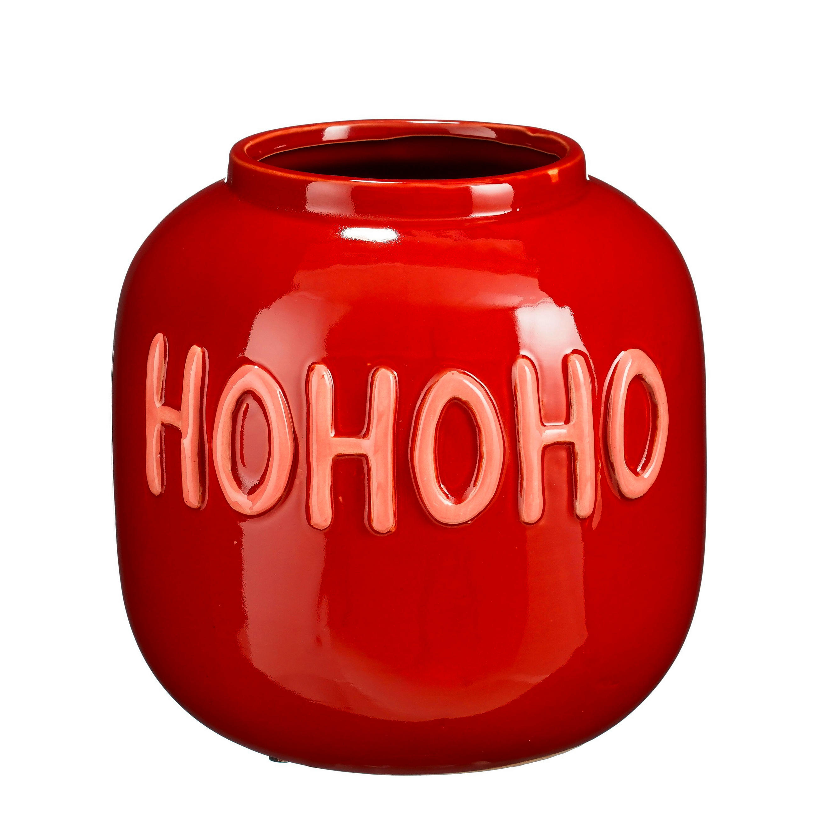 DEKORATIVNA VAZA  keramika  - rdeča, Basics, keramika (23/23/22cm)