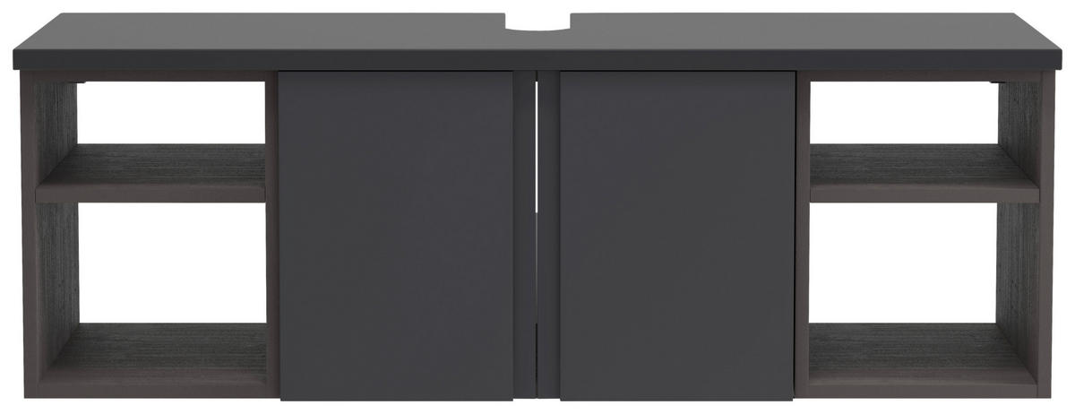 WASCHBECKENUNTERSCHRANK 120/41/47 cm  - Graphitfarben/Grau, Modern, Holzwerkstoff (120/41/47cm) - Held